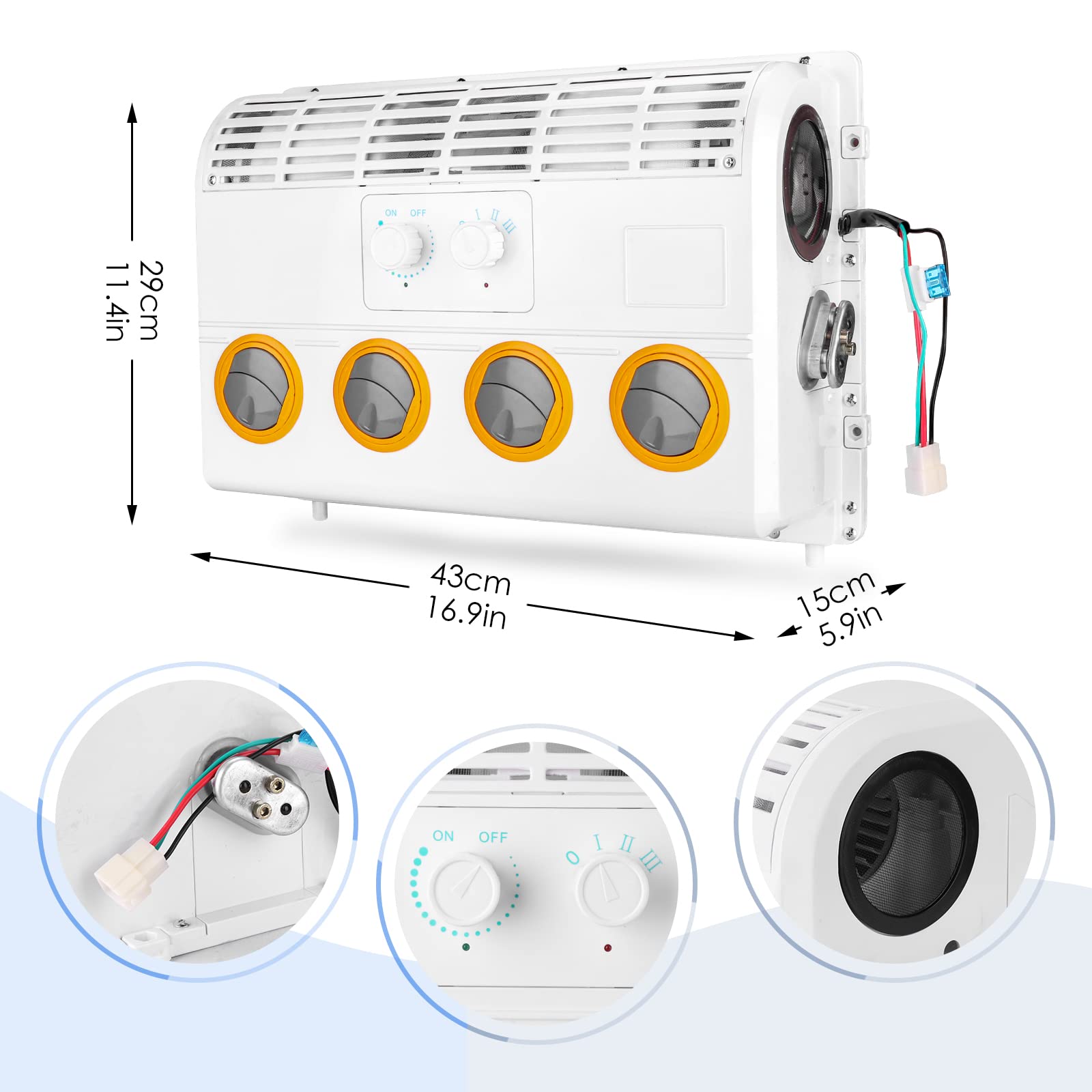 Amazon.co.jp: NEKPOKKA 12V 自動壁掛け式エバポレーターエアコン
